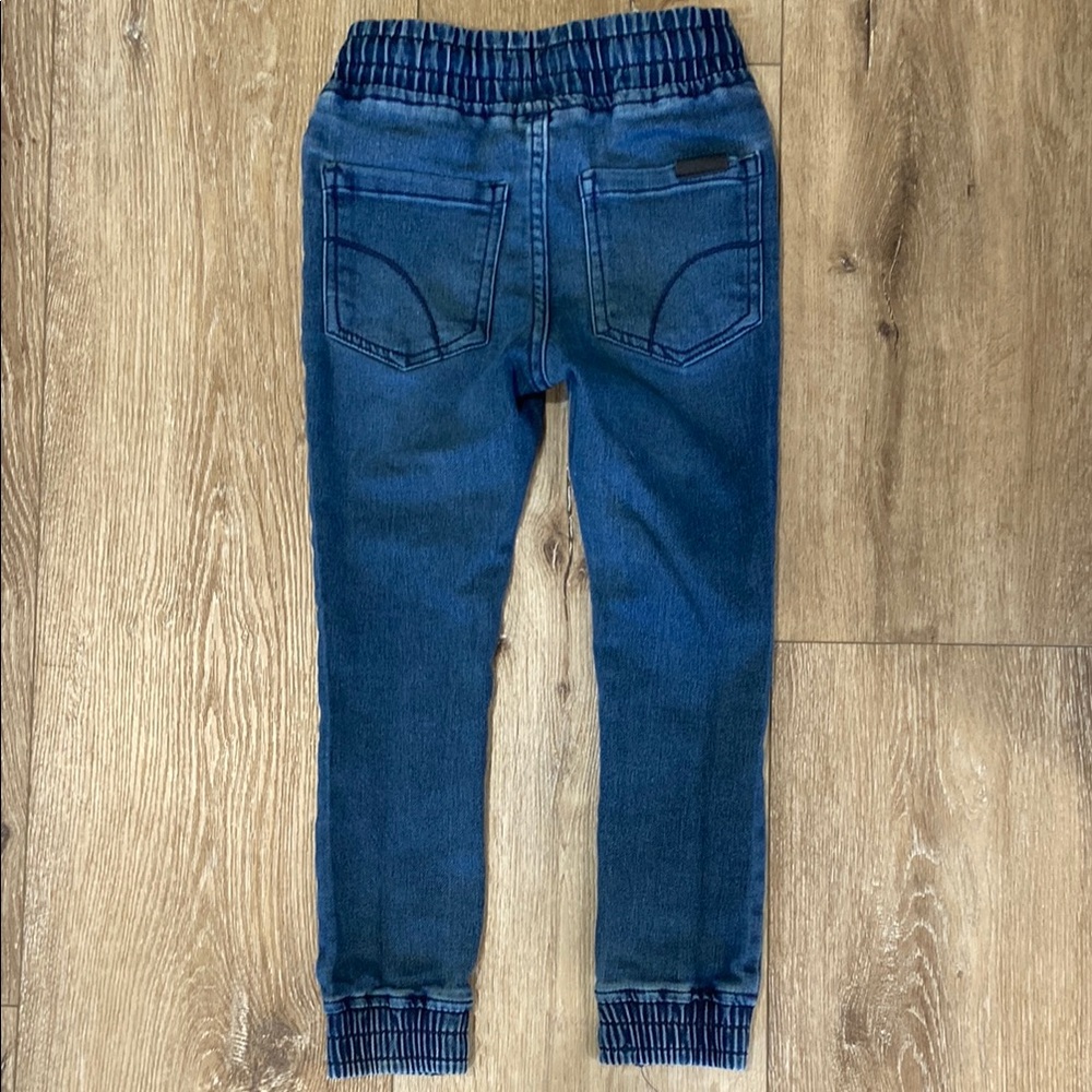 Stylish Blue Kids Denim Joggers